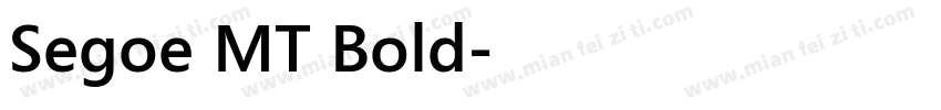 Segoe MT Bold字体转换
